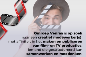 Vrijwillige medewerker(s) voor film- en TV producties