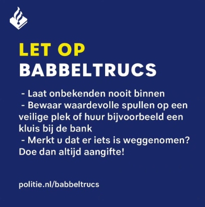 Let op! Oplichting door babbeltrucs