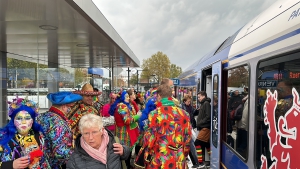 Vastelaovesvierders op de trein